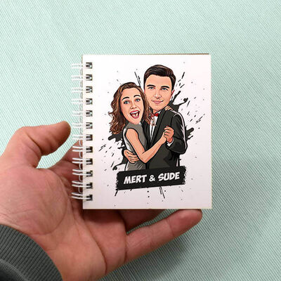 Dans Eden Çiftler Karikatürlü Defter - 1