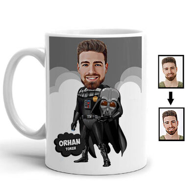 Darth Vader Karikatürlü Kupa Bardak - 1