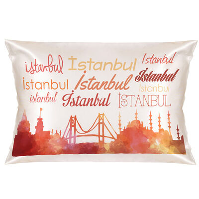 Dekoratif İstanbul Silüeti Yastık - 1