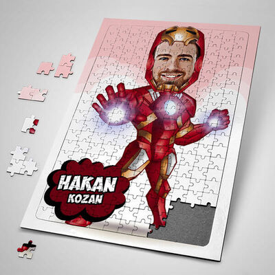 Demir Adam Karikatürlü Puzzle - 1