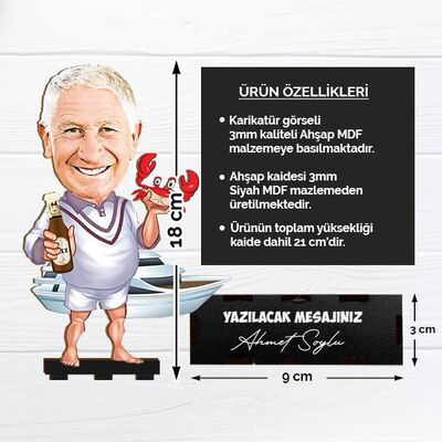 Deniz Aşığı Baba Karikatürlü Biblo - 2