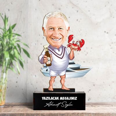 Deniz Aşığı Baba Karikatürlü Biblo - 5