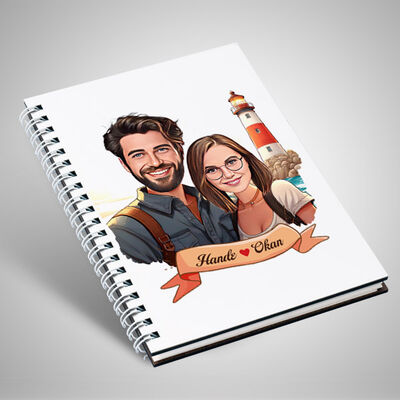 Deniz Feneri ve Aşkımız Karikatürlü Defter - 1
