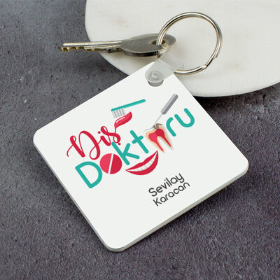 Diş Doktorlarına Özel Kare Anahtarlık - 1