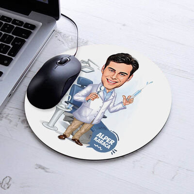 Diş Doktoru Erkek Karikatürlü Mousepad - 2