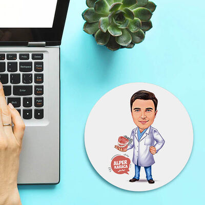 Diş Hekimi Erkek Karikatürlü Mousepad - 1
