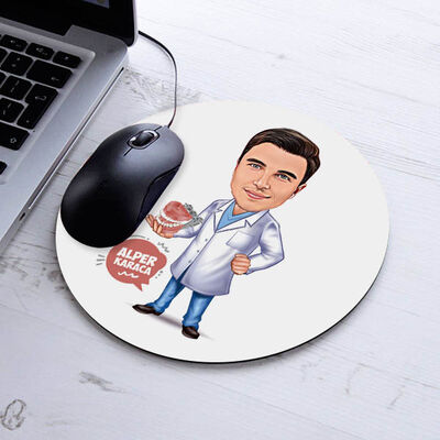 Diş Hekimi Erkek Karikatürlü Mousepad - 2