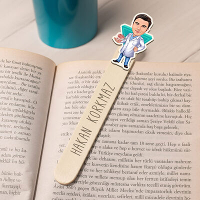 Diş Hekimi Karikatürlü Çubuk Kitap Ayracı - 1