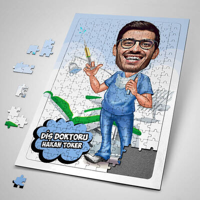 Diş Hekimlerine Özel Karikatürlü Puzzle - 1