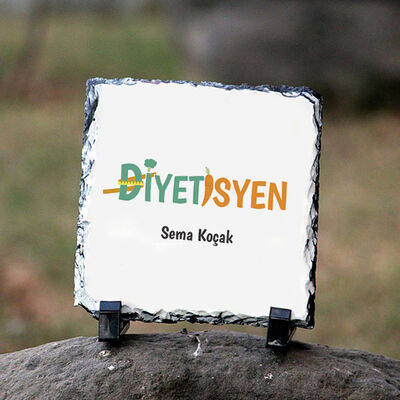 Diyetisyen Doktora Hediye Kare Taş Baskı - 1
