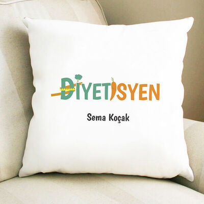 Diyetisyen Doktora Hediye Kare Yastık - 1