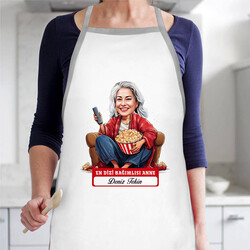 Dizi Bağımlısı Anne Karikatürlü Mutfak Önlüğü - 1