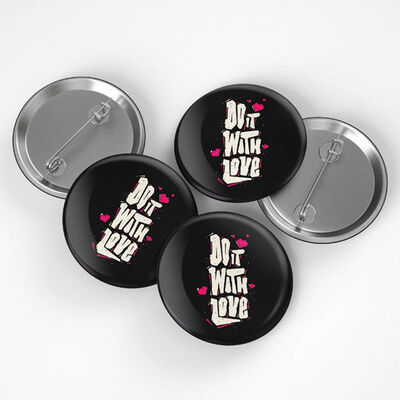 Do It With Love Buton Rozet - 1