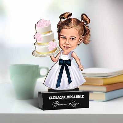 Doğum Günü Kızı Karikatürlü Biblo - 1