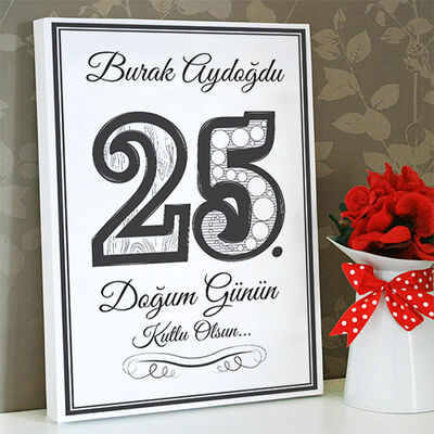 Doğum Günün Kutlu Olsun Kanvas Tablo - 1