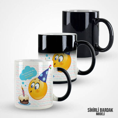 Doğum Gününe Özel Emoji Kupa Bardak - 3