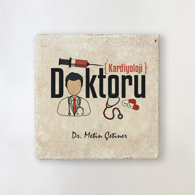Doktora Hediye Taş Bardak Altlığı - 1