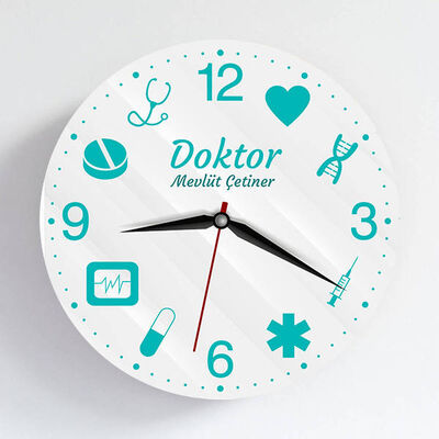 Doktora Özel Tasarım Duvar Saati - 1