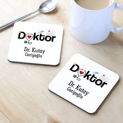 Doktorlara Hediye Bardak Altlığı - 1