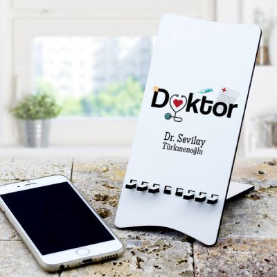 Doktorlara İsme Özel Telefon Standı - 1