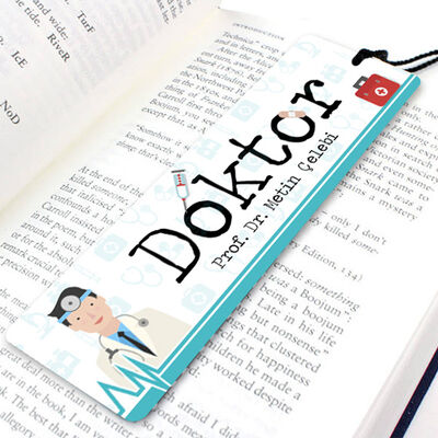 Doktorlara Özel İsimli Kitap Ayracı - 1