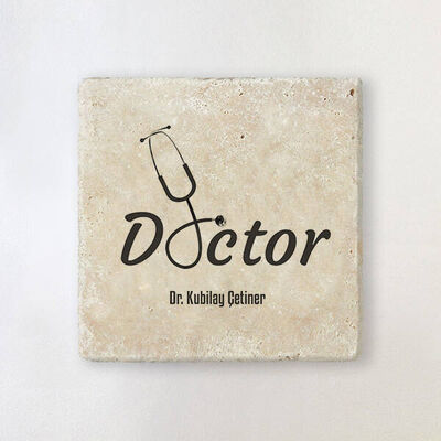 Doktorlara Özel Mesleki Taş Bardak Altlığı - 1