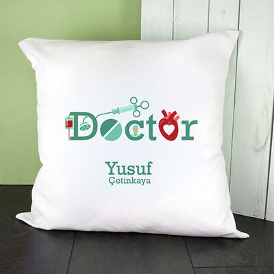 Doktorlara Özel Mesleki Temalı Kare Yastık - 1