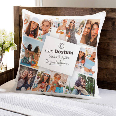 Dosta Hediye Fotoğraflı Yastık - 1