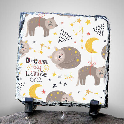 Dream Big Little One Dekoratif Taş Baskı - 1