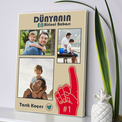 Dünyanın En Birinci Babası Kanvas Tablo - 1