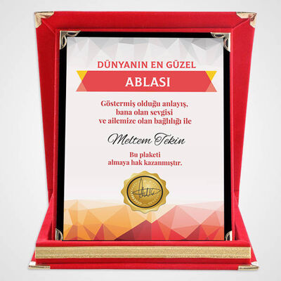 Dünyanın En Güzel Ablası Plaketi - 1