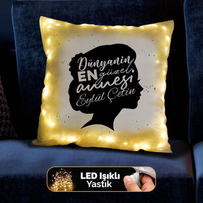 Dünyanın En Güzel Annesi Işıklı Yastık - 4