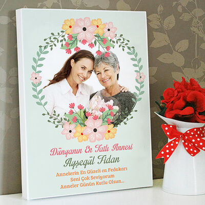 Dünyanın En Tatlı Annesi Kanvas Tablo - 1