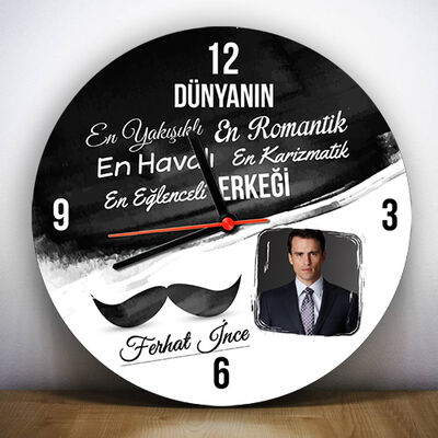 Dünyanın En Yakışıklı Erkeği Duvar Saati - 1