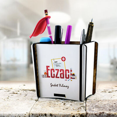 Eczacılara Özel İsim Yazılı Mesleki Kalemlik - 1