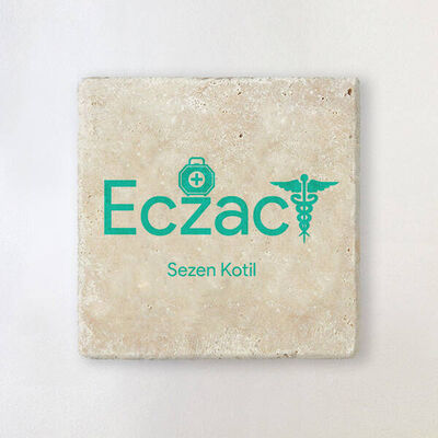 Eczacılara Özel Mesleki Taş Bardak Altlığı - 1
