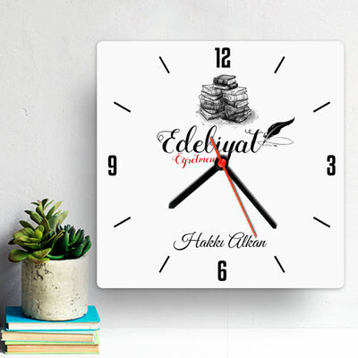 Edebiyat Öğretmenlerine Hediye Duvar Saati - 1