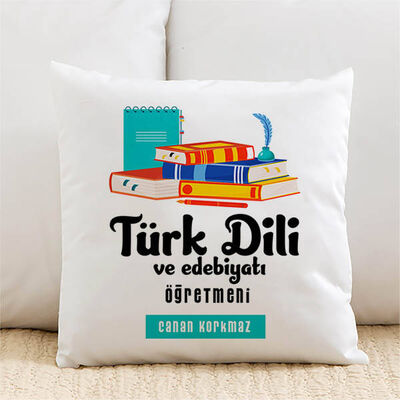 Edebiyat Öğretmenlerine Özel İsimli Yastık - 1