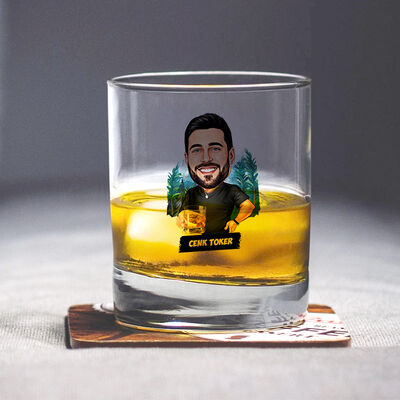 Egzotik Erkek Karikatürlü Viski Bardağı - 1