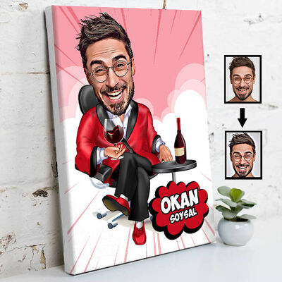 Ehli Keyf Karikatürlü Kanvas Tablo - 1