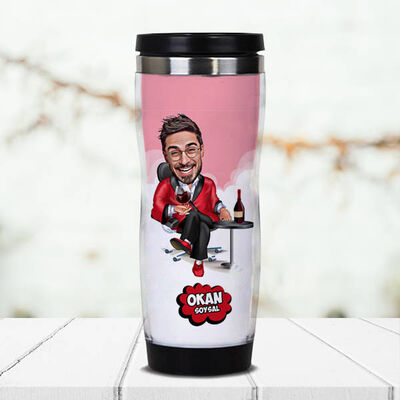 Ehli Keyf Karikatürlü Termos Bardak - 1