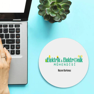 Elektrik ve Elektronik Mühendisleri İçin Yuvarlak Mousepad - 1