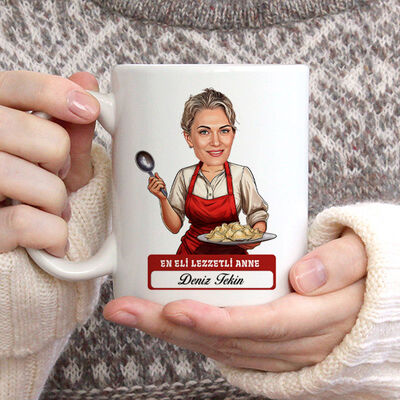 Eli Lezzetli Anne Karikatürlü Kupa Bardak - 2