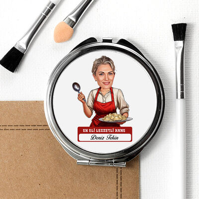 Eli Lezzetli Anne Karikatürlü Makyaj Aynası - 2