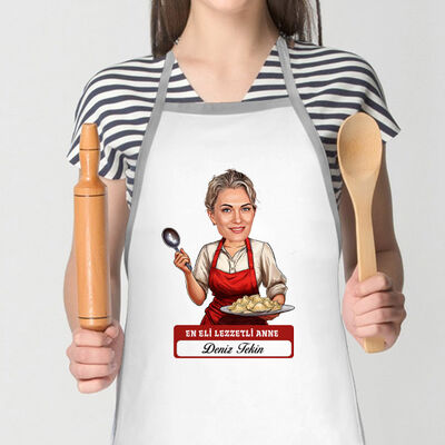 Eli Lezzetli Anne Karikatürlü Mutfak Önlüğü - 2