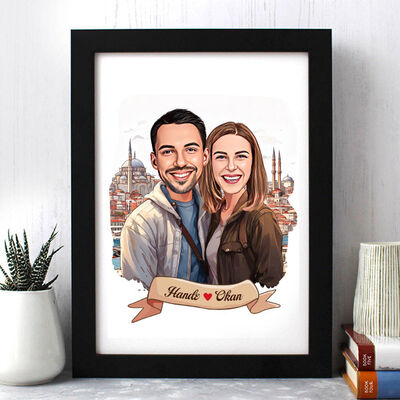 Eminönü ve Aşkımız Karikatürlü Çerçeve - 1
