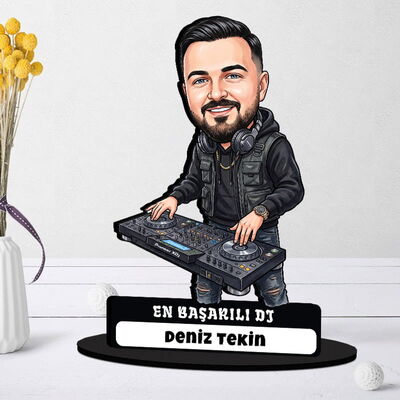 En Başarılı Dj Müzisyen Erkek Karikatürlü Biblo - 1
