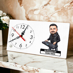 En Başarılı Dj Müzisyen Erkek Karikatürlü Masa Saati