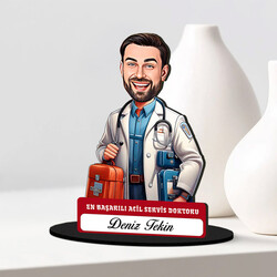 En Başarılı Erkek Acil Servis Doktoru Karikatürlü Biblo - 2