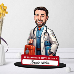 En Başarılı Erkek Acil Servis Doktoru Karikatürlü Biblo - 1